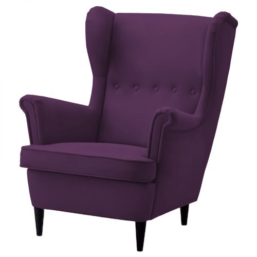 Chair king Velvet with Two Wings from In House, Dark Purple, E3 | In House
