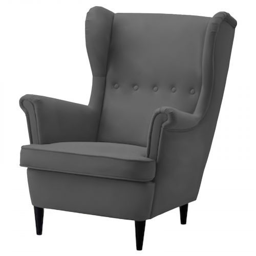 Chair king Velvet with Two Wings from In House, Dark Gray, E3 | In House