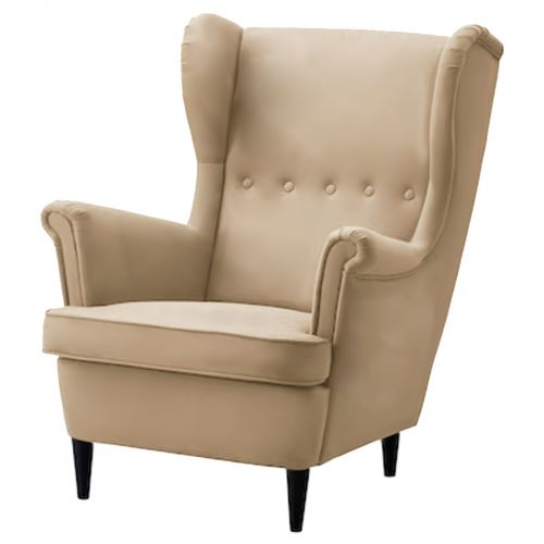 Chair king Velvet with Two Wings from In House, Light Beige, E3 | In House