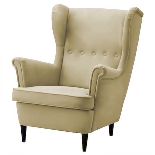 Chair king Velvet with Two Wings from In House, Dark Ivory, E3 | In House