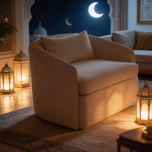 كرسي استرخاء كالما,دوار, بوكليه, بيج, إن هاوس