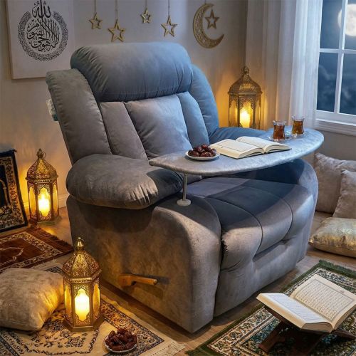 Recliner Chair NZ50 With Gaming Table, Velvet, In House