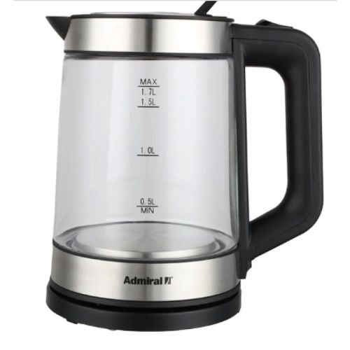 Electric Kettle - 1.7 L - 2200 W - Clear - Admiral