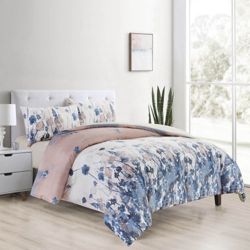 Talina | Summer Comforter Set 4 Pieces, King, 260x240 cm, Dark Blue