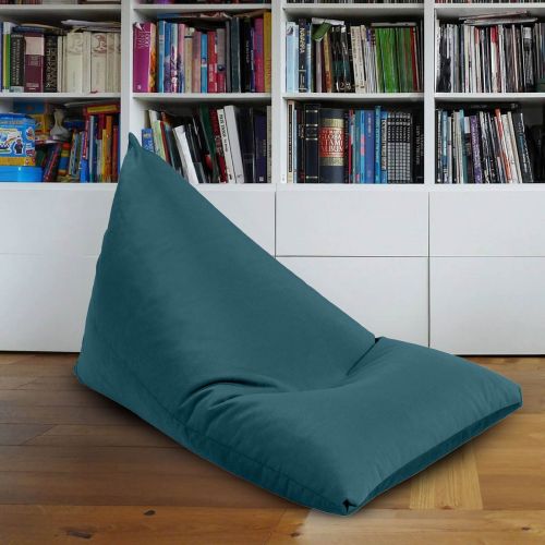 Ilkay | Velvet Bean Bag Chair, Small, Dark Turquoise, In House