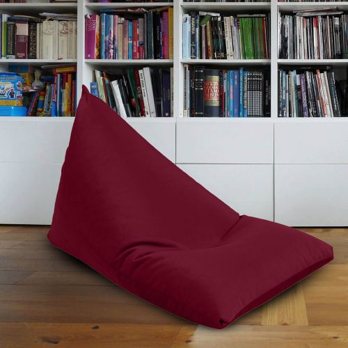Ilkay | Velvet Bean Bag Chair, Small, Burgundy, In House