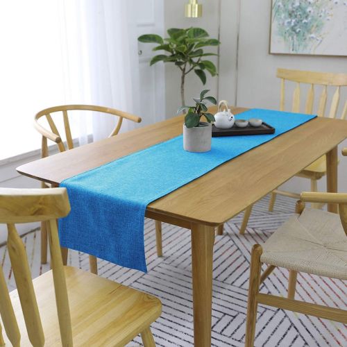 Table Runner Heat Resistant Dining Table Place Runner For Dining Table Party  30*180 CM - أزرق