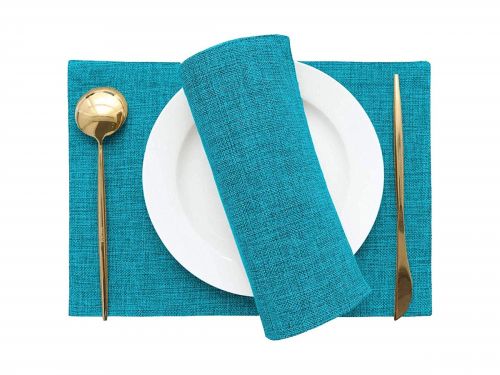 Tabelmats/Placemats Heat Resistant Dish Dining Table Place Mats For Kitchen Table 30*45 CM - أزرق