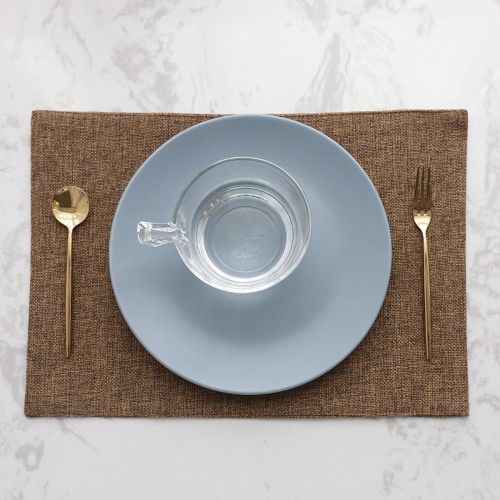 Tabelmats/Placemats Pack Of 4 Heat Resistant Dish Dining Table Place Mats For Kitchen Table 30*45 CM - بني