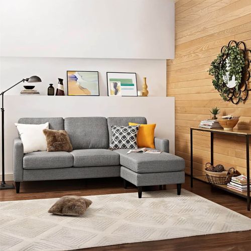 Gima L-Shaped Corner Sofa - Gray