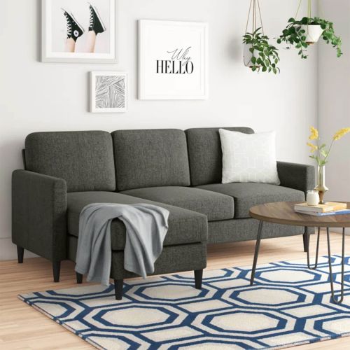 Gina L-Shaped Corner Sofa - Gray