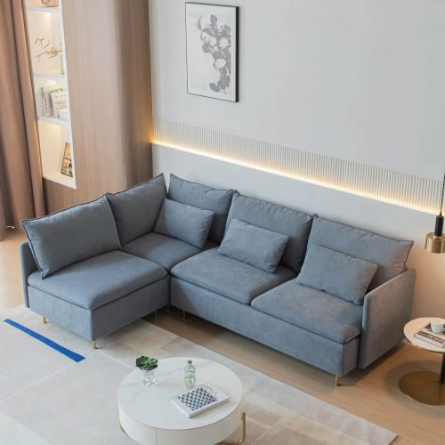Rogin L-Shaped Corner Sofa - Gray