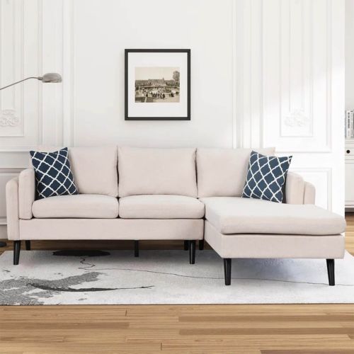 Cindy L-Shaped Corner Sofa - Beige