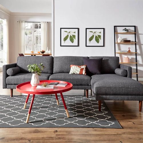 Rubika L-Shaped Corner Sofa - Gray