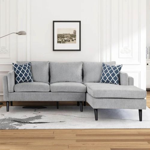 Ruggina L-Shaped Corner Sofa - Gray