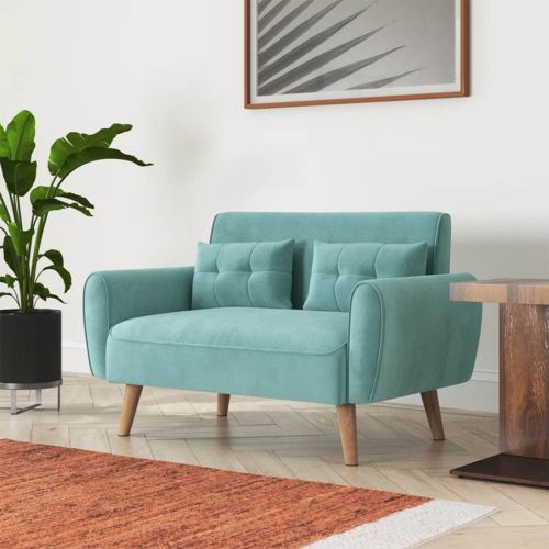 Bikel 2-Seater Sofa - Sky Blue
