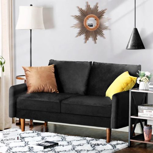 Landa 2-Seater Sofa - Black