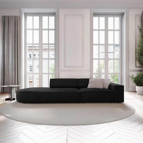 Rinal 3-Seater Sofa - Black