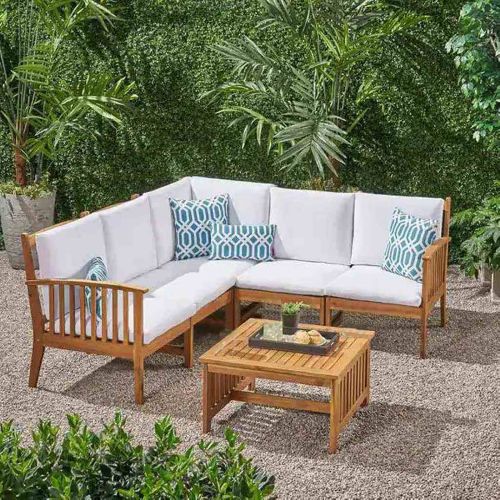 Corner sofa set and a table, linen, 2 pieces, Grey