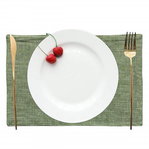 Tabelmats/Placemats Pack Of 8 Heat Resistant Dish Dining Table Place Mats For Kitchen Table 30*45 CM - أخضر