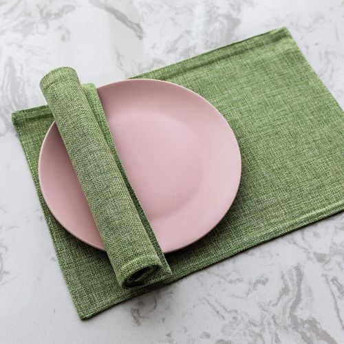 Tabelmats/Placemats Heat Resistant Dish Dining Table Place Mats For Kitchen Table 30*45 CM - أخضر