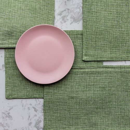 Tabelmats/Placemats Pack Of 4 Heat Resistant Dish Dining Table Place Mats For Kitchen Table 30*45 CM - أخضر