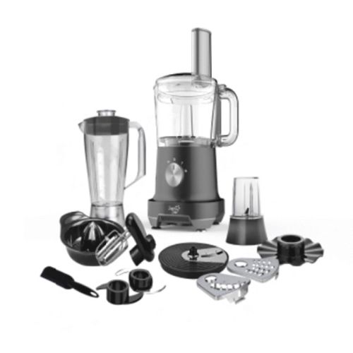 Food Processor 15-in-1 - 1.2 L - 800 W - Black & Silver - Super Star