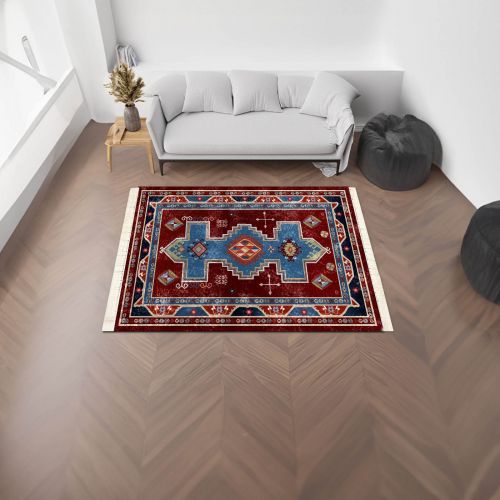 Trico | Luxurious Rectangular Decorative Carpet, Red
