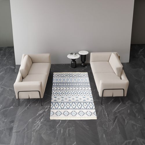 Daria | Luxurious Rectangular Decorative Carpet, Light Grey, 280x180 cm