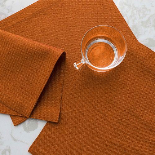 Tabelmats/Placemats Pack Of 4 Heat Resistant Dish Dining Table Place Mats For Kitchen Table 30*45 CM - برتقالي