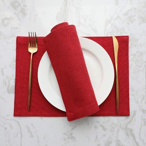 Tabelmats/Placemats Heat Resistant Dish Dining Table Place Mats For Kitchen Table 30*45 CM - أحمر