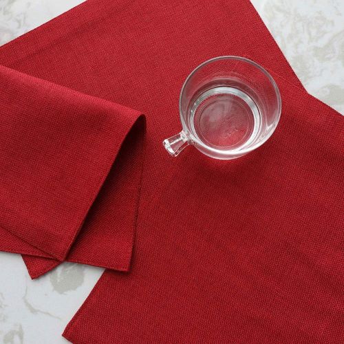 Tabelmats/Placemats Pack Of 4 Heat Resistant Dish Dining Table Place Mats For Kitchen Table 30*45 CM - أحمر