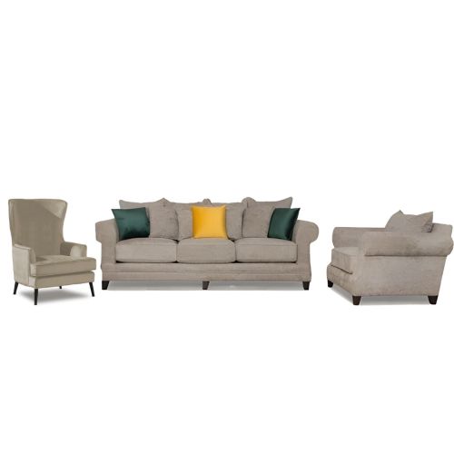 California Sofa Set (3) pieces, Chanel fabric (2003)