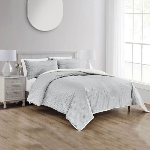 Rancy Comforter Set Light Grey 260x240 cm