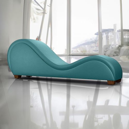 Romantic Chaise Longue Luxury And Romantic Design Sofa With Bed Mode Solid Pattern Of Velvet Fabric, Dark Turquoise, In House