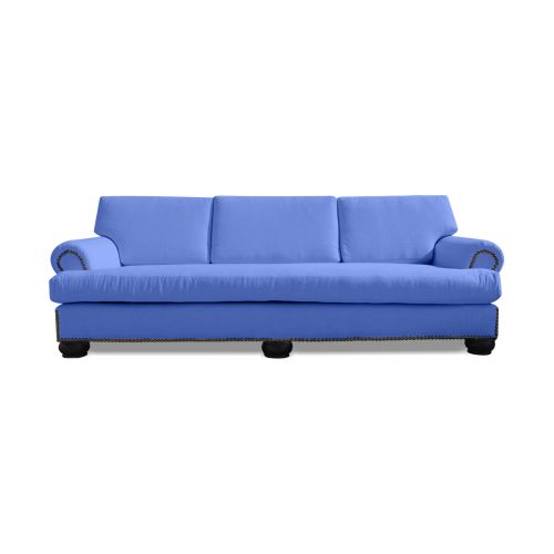 Regal In House Modern Linen Upholstered, Big Size, Triple Sofa - 202 Cm - أزرق 1713