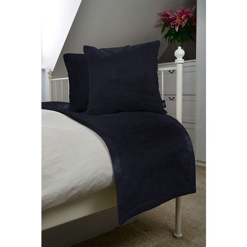 Regal In House Matt Velvet Bedding Set Soft Bed Runner + Cushion Cover Pair ,240cm x 50cm Cover Set