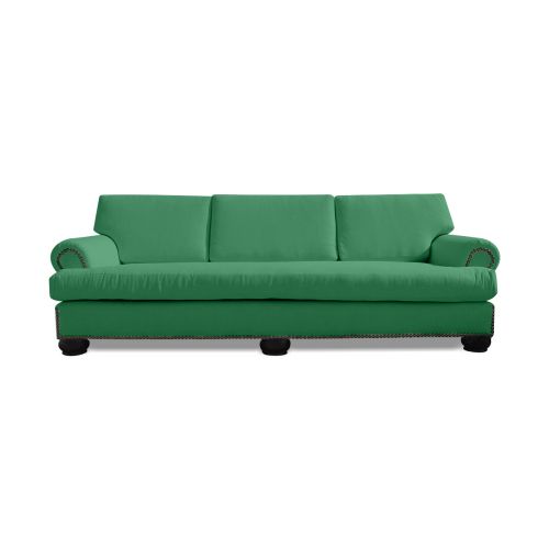 Regal In House Modern Linen Upholstered, Big Size, Triple Sofa - 202 Cm - أخضر