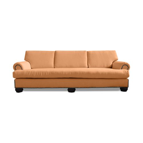 Regal In House Modern Linen Upholstered, Big Size, Triple Sofa - 202 Cm - أحمر فاتح