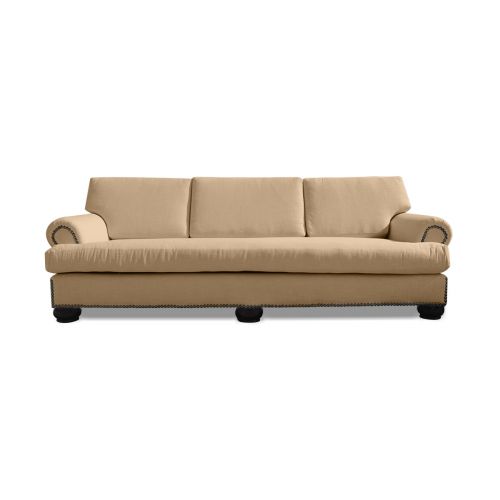 Regal In House Modern Linen Upholstered, Big Size, Triple Sofa - 202 Cm - بيج