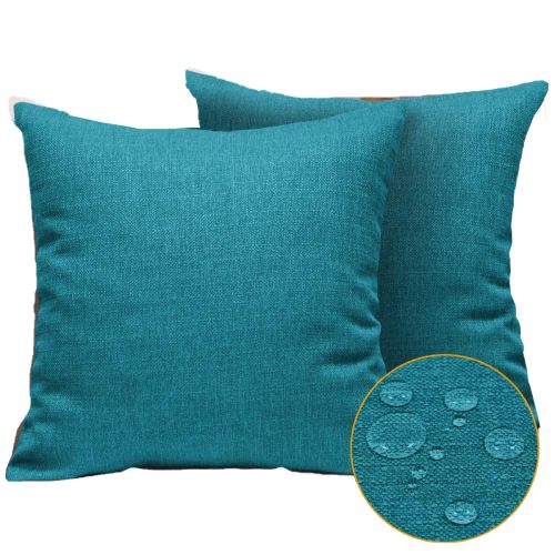 Regal In House Velvet Soft Decorative Square Throw Pillow For Sofa Set Of 2 Pieces - 50*50 Cm - Blue