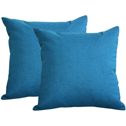 Regal In House Elegant Linen Decorative Square Pillow With Polyfill Set of 2 Pieces - 45x45cm
