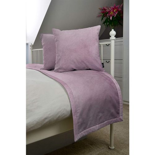 Regal In House Matt Velvet Bedding Set Soft Bed Runner + Cushion Cover Pair ,240cm x 50cm Cover Set