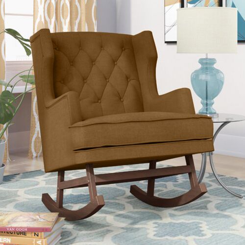 Regal In House Upholstered Velvet Recliner Rocking Relax Chair