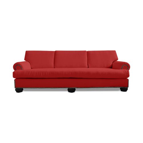 Regal In House Modern Linen Upholstered, Big Size, Triple Sofa - 202 Cm - أحمر