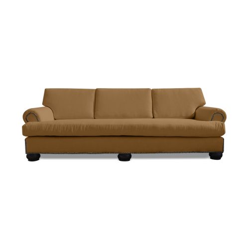 Regal In House Modern Linen Upholstered, Big Size, Triple Sofa - 202 Cm - بني