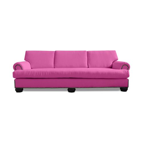 Regal In House Modern Linen Upholstered, Big Size, Triple Sofa - 202 Cm - زهري داكن