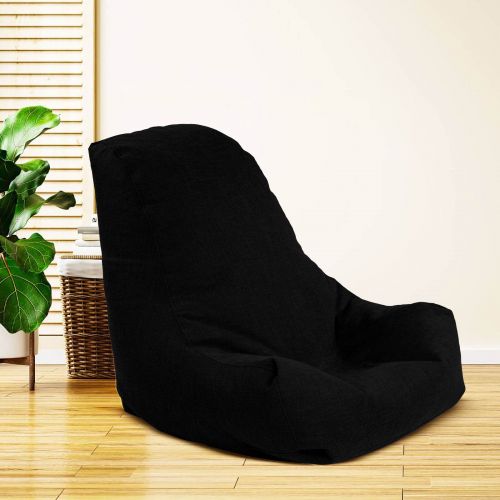 Pascal | Linen Bean Bag Chair, Large, Black, In House