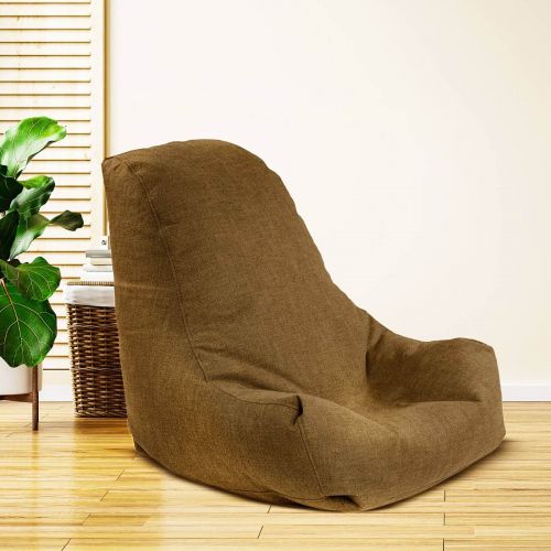 Pascal | Linen Bean Bag Chair, Medium, Brown, In House