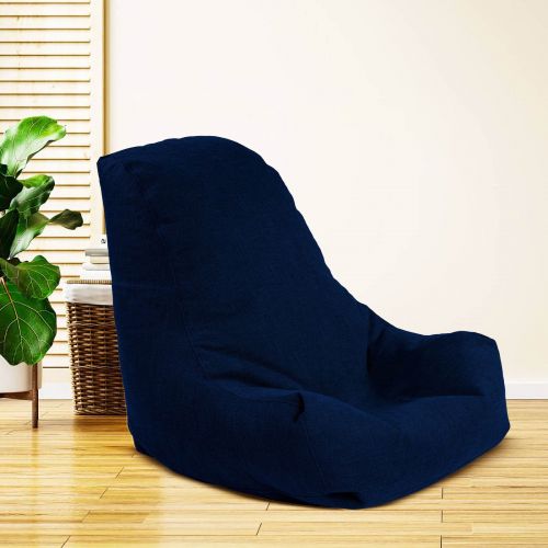 Pascal | Linen Bean Bag Chair, Large, Dark Blue, In House